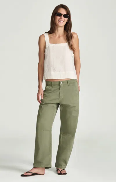 Mavi Nica Barrel In Sea Sprey Summer Twill In Green