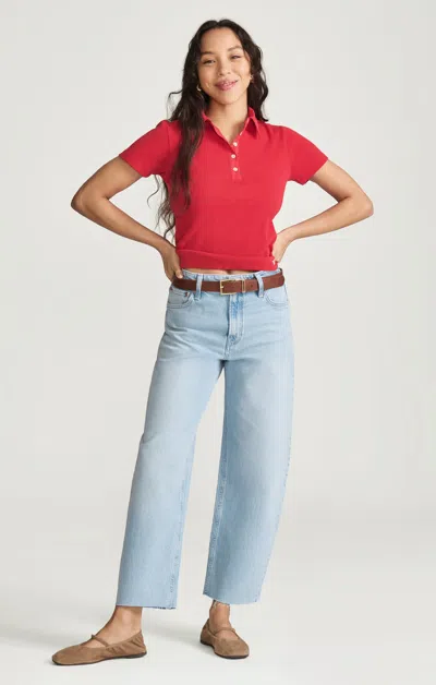 Mavi Nica Cropped Barrel In Bleached Classic Blue