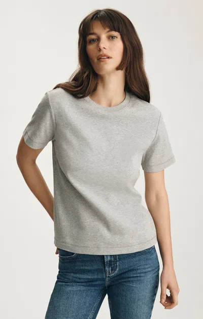 Mavi Nina Crew Neck T-shirt In Grey Melange In Gray