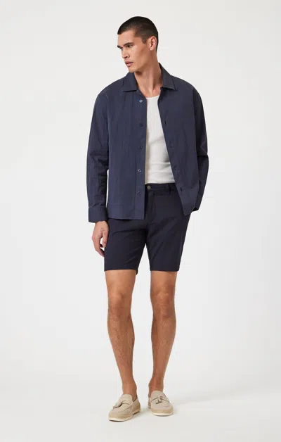 Mavi Noah Shorts In Navy Seersucker In Dark Blue