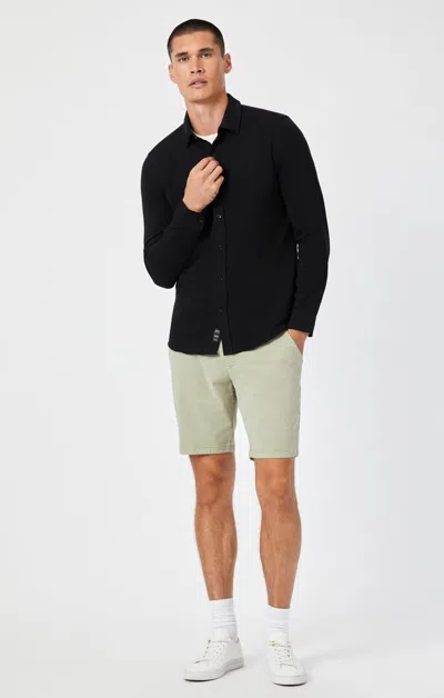 Mavi Noah Shorts In Sea Grass Luxe Twill In Green