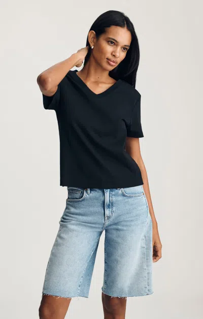 Mavi Olivia V-neck T-shirt In Black