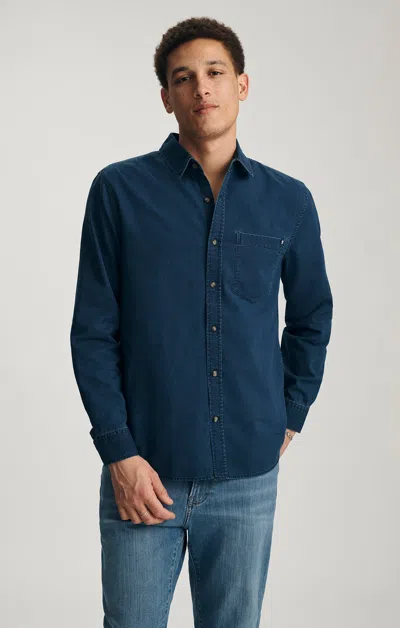 Mavi One Pocket Button-up Shirt In Indigo In Blue