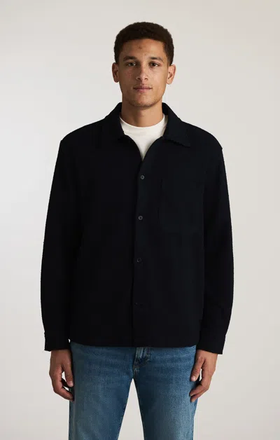 Mavi One Pocket Button-up Shirt In Night Sky In Black