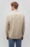 Mavi One Pocket Button-up Shirt In Pelican In Beige