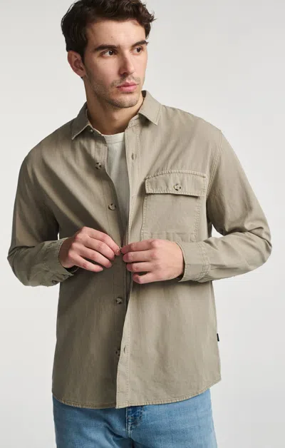 Mavi One Pocket Button-up Shirt In Roasted Cashew