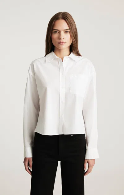 Mavi One Pocket Button-up Shirt In White