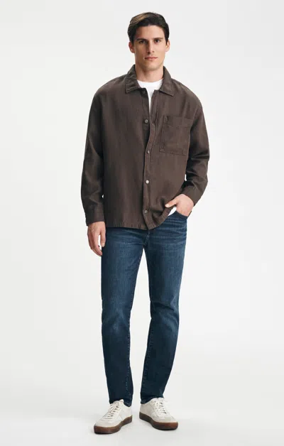 Mavi One Pocket Button-up Long Sleeve Shirt In Java In Brown