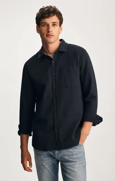 Mavi One Pocket Button-up Shirt In Sky Captain In Black
