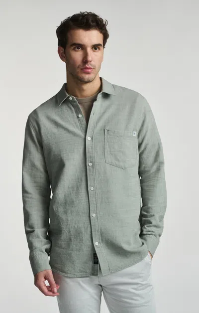 Mavi One Pocket Long Sleeve Button-up Shirt In Agave Green