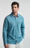 Mavi One Pocket Long Sleeve Button-up Shirt In Storm Blue In Light Blue