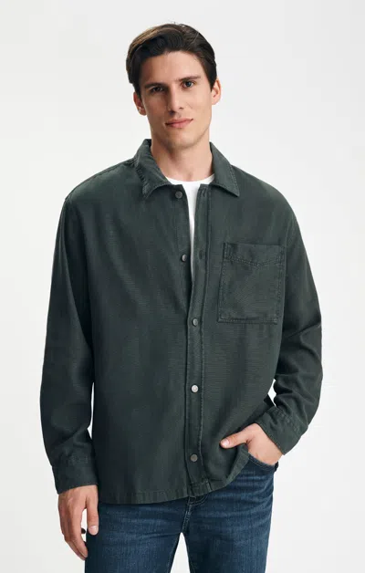 Mavi One Pocket Long Sleeve Button-up Shirt In Pine Grove In Green