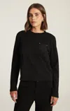 Mavi One Pocket Long Sleeve T-shirt In Black In Black