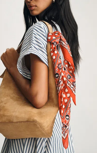 Mavi Paisley Print Bandana In Equestrian Red