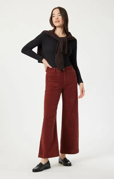 Mavi Paloma Marine Wide Leg In Andorra Cord In Red