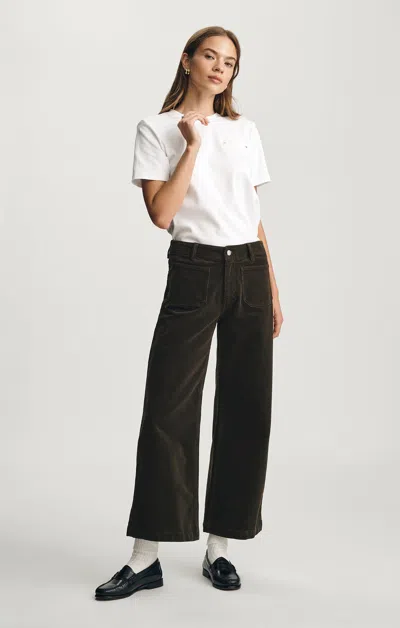 Mavi Paloma Marine Wide Leg In Dollar Bill Cord In Green