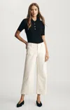 Mavi Paloma Marine Wide Leg In White Cord In White