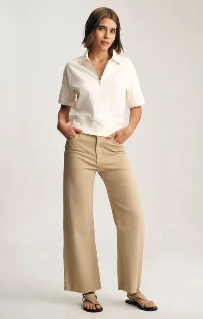 Mavi Paloma Wide Leg In Corn Silk Flex Blue In Brown