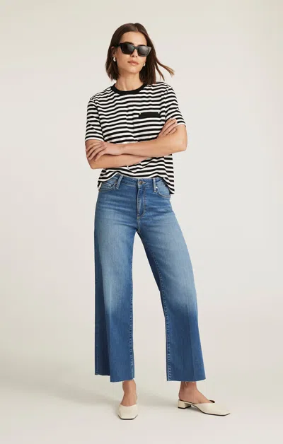 Mavi Paloma Wide Leg In Light Brushed Feather Luxe In Blue