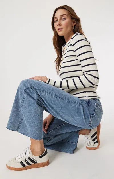 Mavi Paloma Wide Leg In Light Brushed Tribeca In Light Blue
