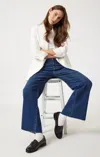 Mavi Paloma Wide Leg In Mid Brushed Supersoft In Medium Blue