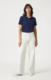 Mavi Paloma Wide Leg In Off-white Stripe Denim In White