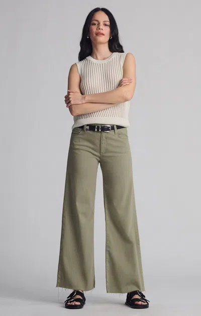 Mavi Paloma Wide Leg Jeans In Green Flex Blue