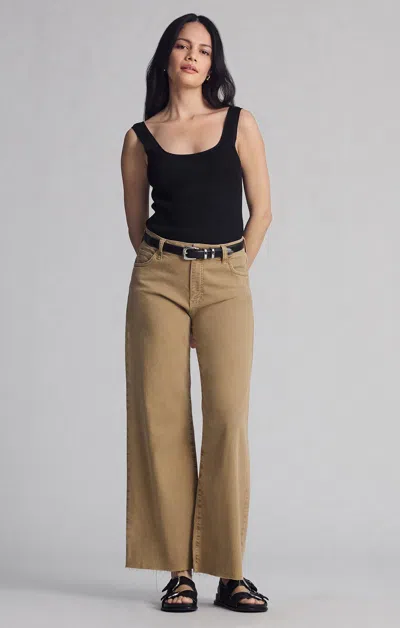 Mavi Paloma Wide Leg Jeans In Light Camel Flex Blue