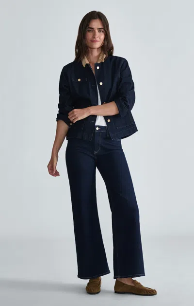 Mavi Paloma Wide Leg Jeans In Rinse Gold Premium In Dark Blue