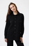 Mavi Patricia Denim Shirt In Smoke Move In Black