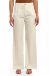 Mavi Pera Pleated Wide Leg Jeans In Off- White In White