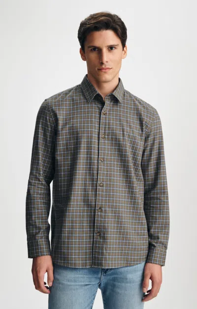 Mavi Plaid Button-up Shirt In Khaki In Green