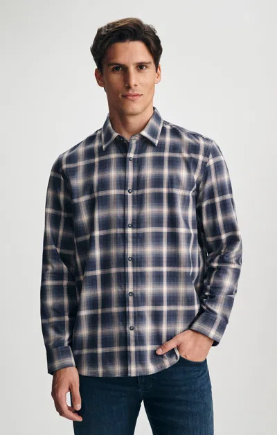 Mavi Plaid Button-up Shirt In Navy In Dark Navy