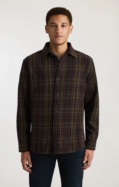 Mavi Plaid Long Sleeve Button-up Shirt In Seal Brown Check