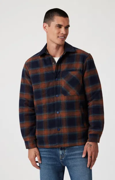 Mavi Plaid Shacket In Brick Red Check