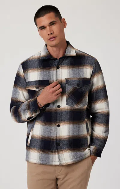 Mavi Plaid Shacket In Brown Check