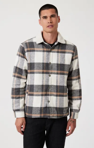 Mavi Plaid Shacket In Gray Check In Grey