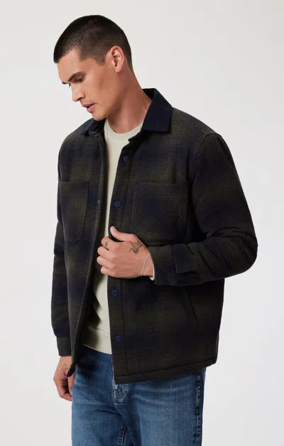 Mavi Plaid Shacket In Khaki Check In Brown
