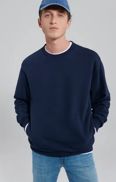 Mavi Pocket Sweatshirt In Navy Blazer In Dark Blue