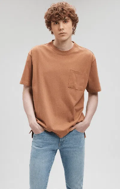 Mavi Pocket T-shirt In Chipmunk In Orange