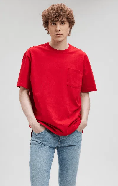 Mavi Pocket T-shirt In Mars Red
