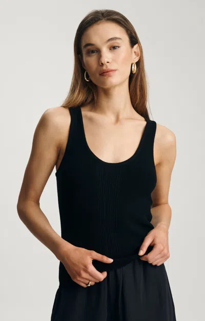Mavi Pointelle Tank Top Sweater In Black