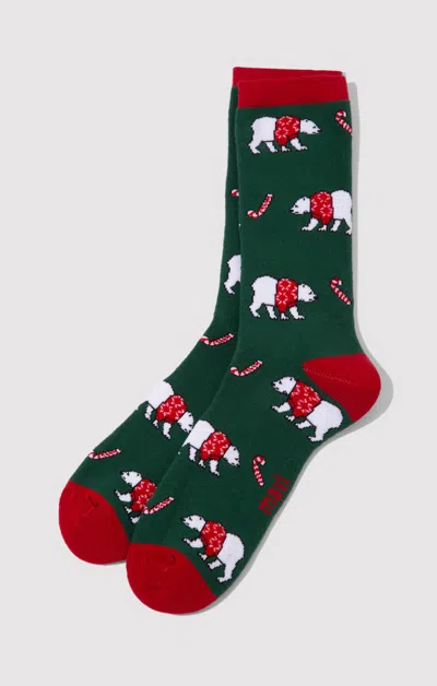 Mavi Polar Bear Socks In Ultramarine Green