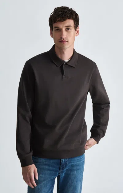 Mavi Polo Neck Sweatshirt In Espresso In Brown