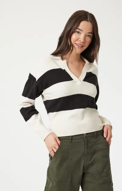 Mavi Polo Pullover Sweater In Black