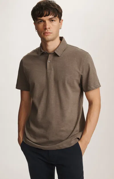 Mavi Polo Shirt In Bungee Cord In Brown