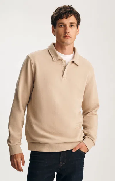Mavi Polo Sweatshirt In Feather Gray In Neutral