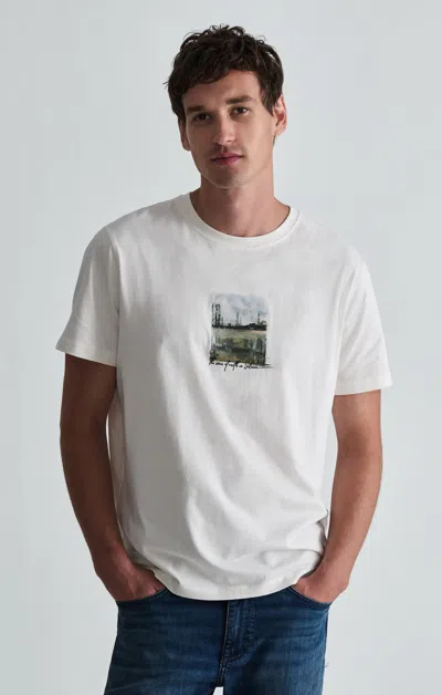 Mavi Printed Tee In Antique White