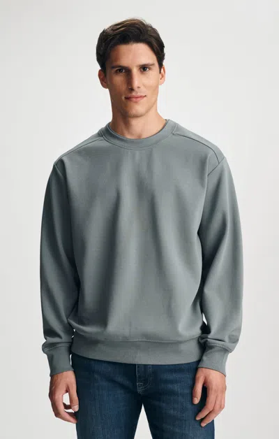 Mavi Quarter Zip Crew Neck Sweatshirt In Stormy Weather In Grey