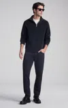 Mavi Quarter Zip Sweatshirt In Jet Black In Black